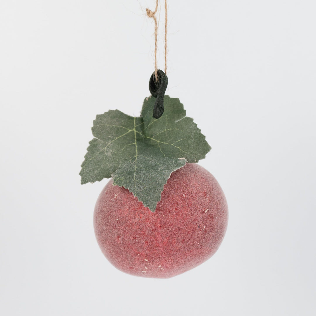 Hand-Painted Glass Tomato Ornament