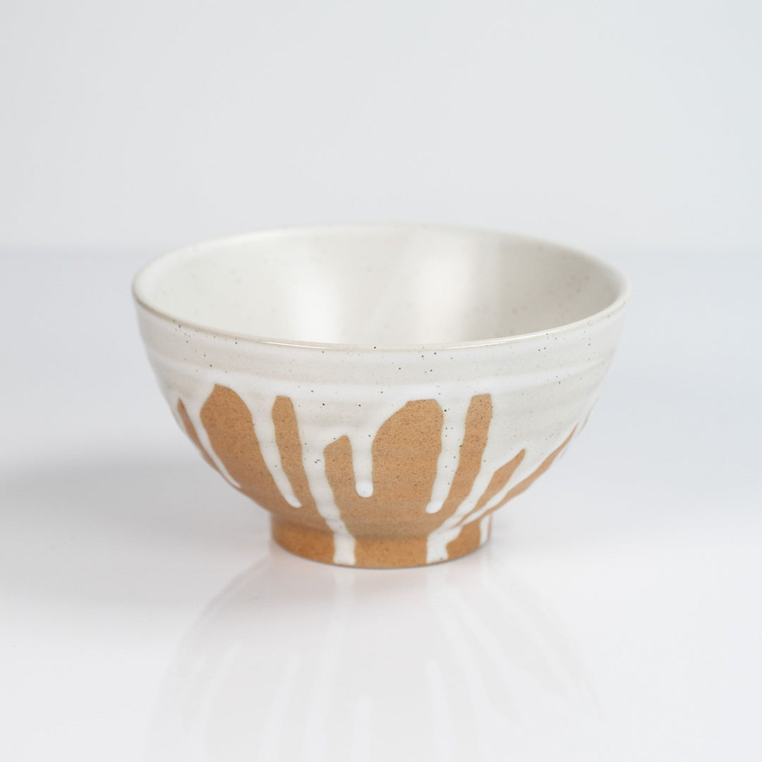 White Drop Glaze Bowl