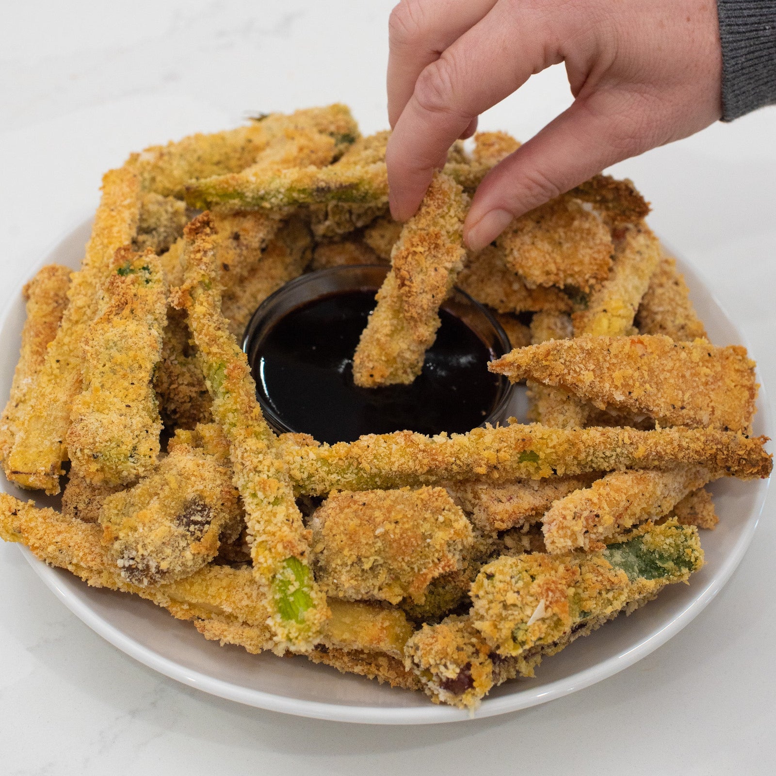 Vegetables Crocante (Crispy Vegetables) with Apricot Peach Spice Dip