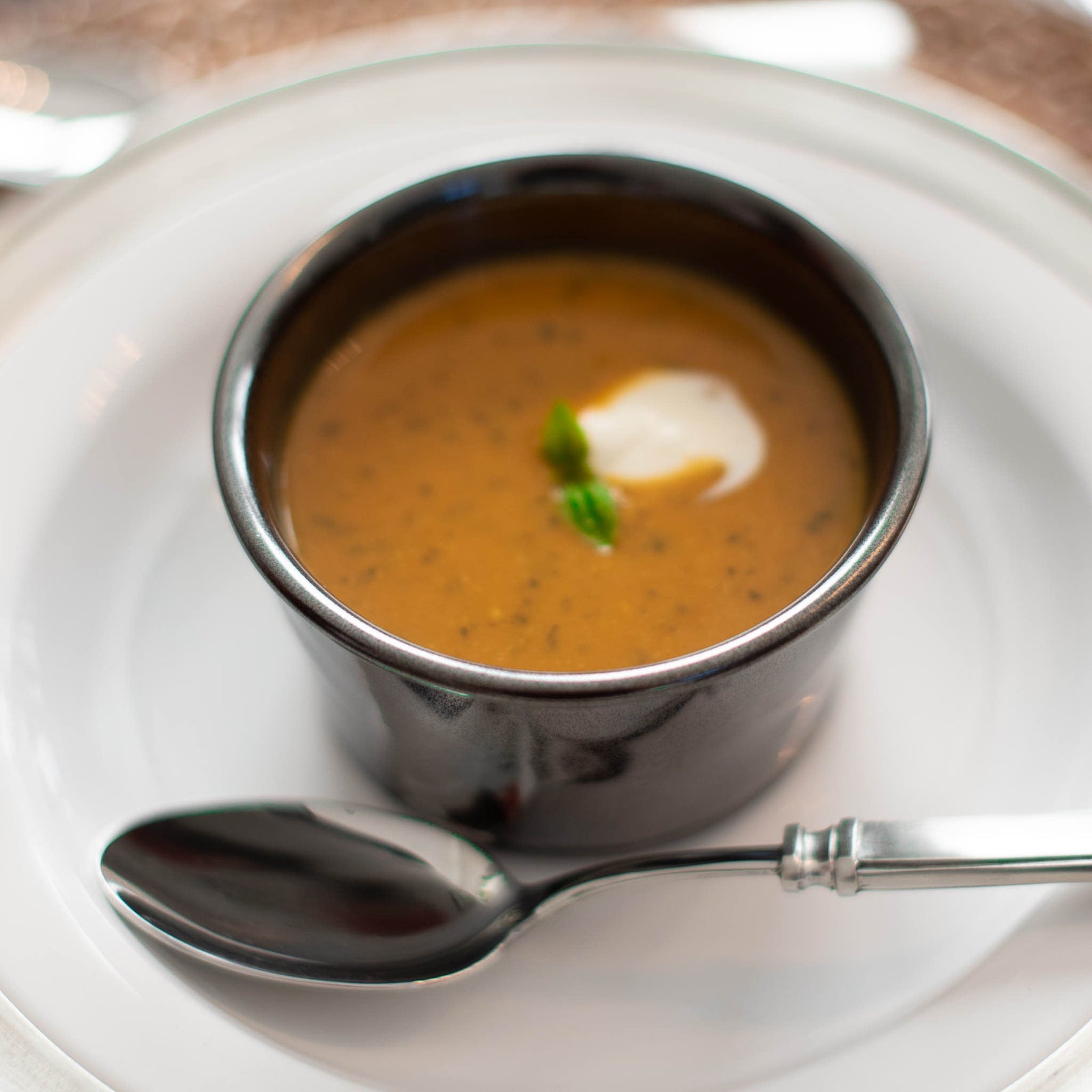 Pumpkin Coconut Basil Soup