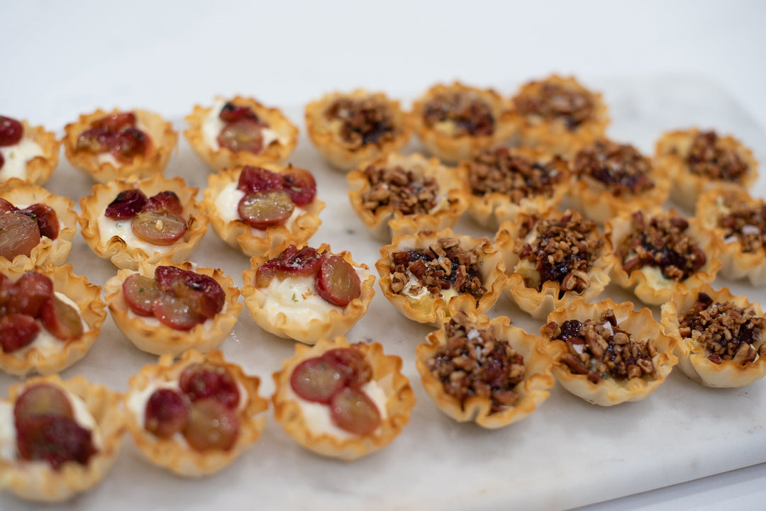 Goat and Grape Tartlet Appetizers