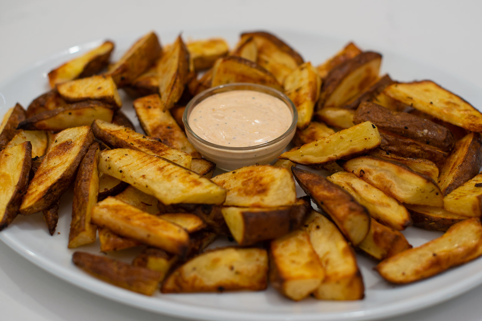 Wedge Cut Fries with Smoked Spice Dip