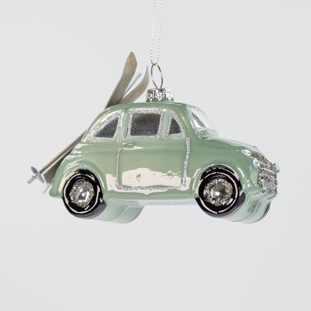 Hand Painted Glass Volkswagen Ornament