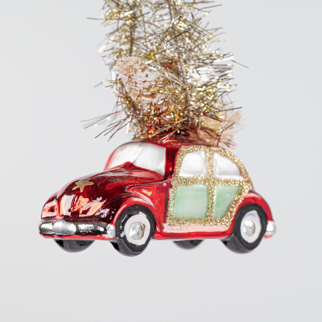 Hand Painted Volkswagen Ornament with Tree