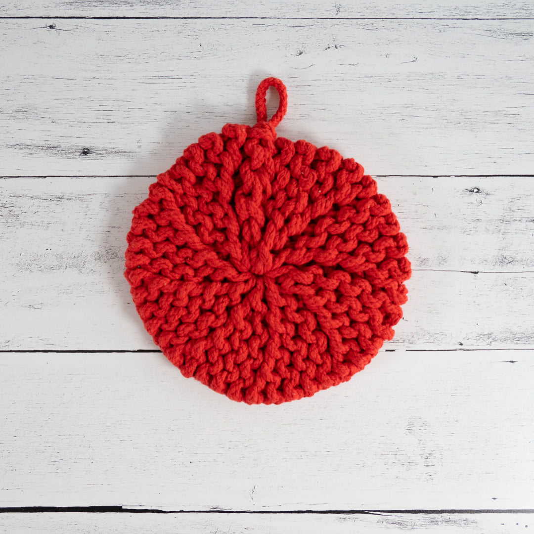 Potholder loops. Got the idea to use the round red knitter to use